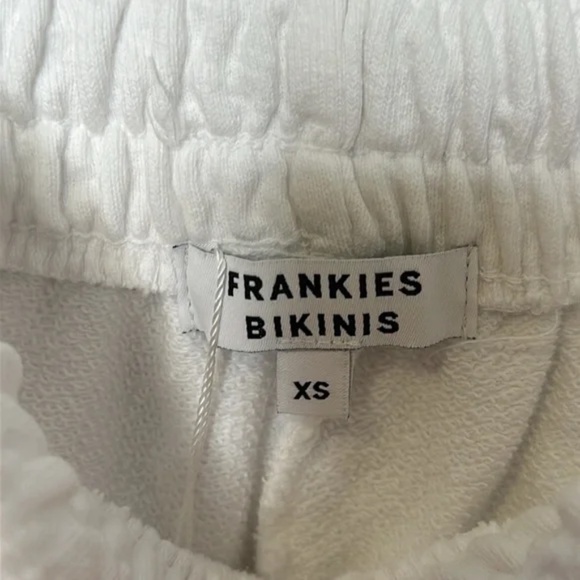 NWT Frankie’s Bikinis White Frank High Waist Sweatpants - Picture 8 of 13
